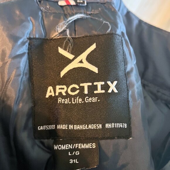 Arctix Women's Snow Pants Grey Large 31R - Picture 2 of 3